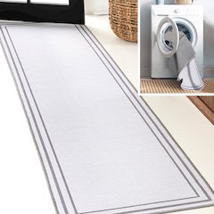 Sloane Classic 2-Stripe Border Washable Area Rug