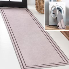 Sloane Classic 2-Stripe Border Washable Area Rug