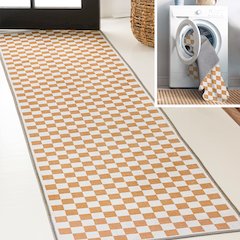 Ainsley Modern Cottage Checkerboard Washable Area Rug