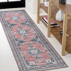 Bausch Bohemian Distressed Chenille Machine-Washable Runner Rug