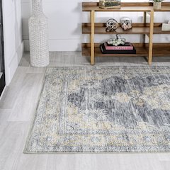 Bausch Bohemian Distressed Chenille Machine-Washable Area Rug