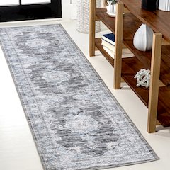 Bausch Bohemian Distressed Chenille Machine-Washable Runner Rug