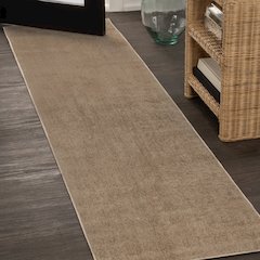 Twyla Classic Solid Low-Pile Machine-Washable Runner Rug