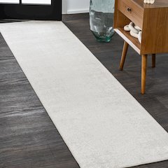 Twyla Classic Solid Low-Pile Machine-Washable Runner Rug
