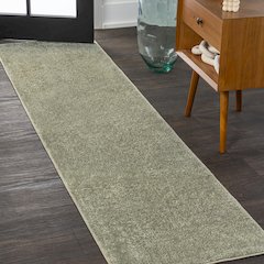 Twyla Classic Solid Low-Pile Machine-Washable Runner Rug