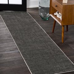 Twyla Classic Solid Low-Pile Machine-Washable Runner Rug