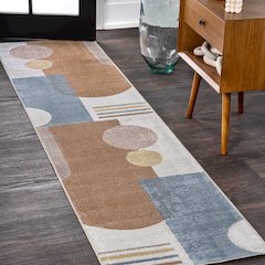 Slinger Modern Contemporary Collage Machine-Washable Runner Rug
