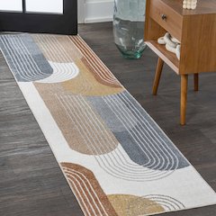 Arches Contemporary Minimalist Machine-Washable Runner Rug