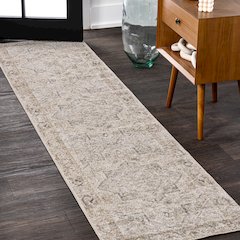 Koda Vintage Native American Medallion Machine-Washable Runner Rug