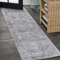 Shaii Global Medallion Low-Pile Machine-Washable Runner Rug