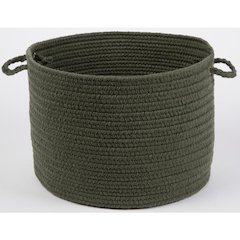 Solid Dk. Sage Wool 18" x 12" Basket