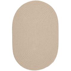 Happy Braids Solid Sand Beige 5X8 Oval