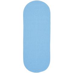 Happy Braids Solid Aqua Blue 2X8 Oval