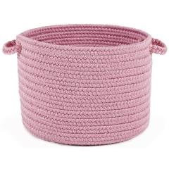Happy Braids Solid Pink 18" x 12" Basket