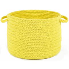 Happy Braids Solid Yellow 14" x 10" Basket