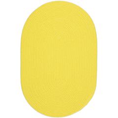 Happy Braids Solid Yellow 3X5 Oval