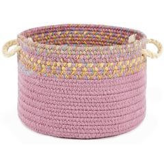 Kids' Isle Pink Banded 14" x 10" Basket