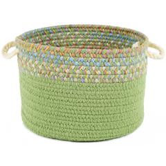 Kids' Isle Lime Banded 18" x 12" Basket
