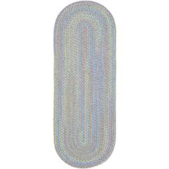 Playtime Aqua Blue Multi  2X6 Oval