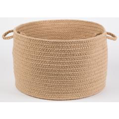Solid Wheat Wool 18" x 12" Basket