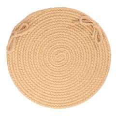 Solid Wheat Wool 15" Chair Pad
