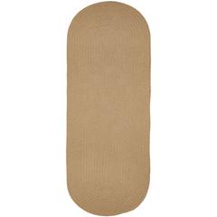 Solid Wheat Wool 2X8 Oval