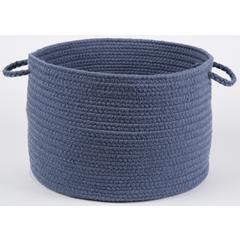 Solid Sailor Blue Wool 18" x 12" Basket