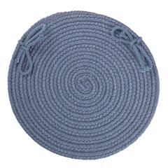 Solid Sailor Blue Wool 15" Chair Pad