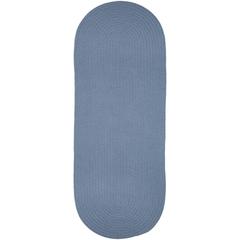 Solid Blue Bonnet Wool 2X8 Oval