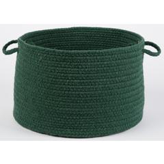 Solid Hunter Green Wool 18" x 12" Basket