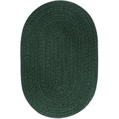 Solid Hunter Green Wool 10X13 Oval