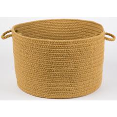 Solid Vintage Gold Wool 18" x 12" Basket