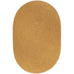 Solid Vintage Gold Wool 4X6 Oval