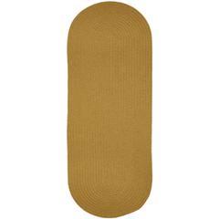 Solid Vintage Gold Wool 2X6 Oval