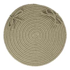 Solid Moss Green Wool 15" Chair Pad