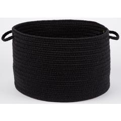 Solid Black Wool 18" x 12" Basket