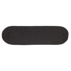 Solid Black Wool 8x28 Str Trd
