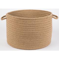 Solid Taupe Wool 18" x 12" Basket