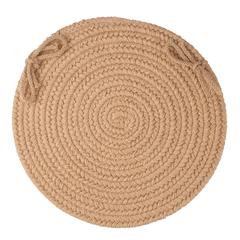 Solid Taupe Wool 15" Chair Pad