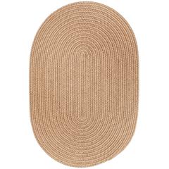 Solid Taupe Wool 8X11 Oval