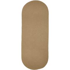Solid Taupe Wool 2X8 Oval
