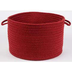 Solid Scarlet Wool 18" x 12" Basket