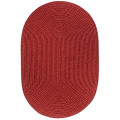Solid Scarlet Wool 2X3 Oval
