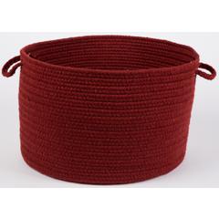 Solid Barn Red Wool 18" x 12" Basket