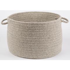 Solid Lt. Gray Wool 18" x 12" Basket