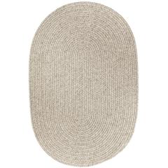 Solid Lt. Gray Wool 10X13 Oval