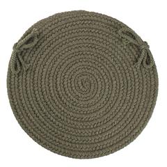Solid Dk. Sage Wool 15" Chair Pad