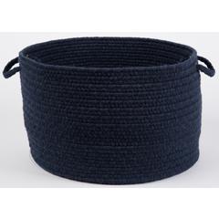 Solid Navy Wool 18" x 12" Basket