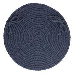 Solid Navy Wool 15" Chair Pad