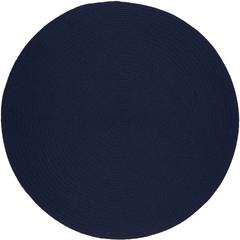 Solid Navy Wool 6' Round